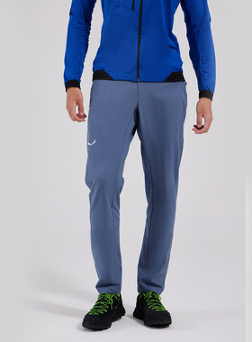 SALEWA沙乐华男裤新款蓝色休闲裤户外运动裤训练裤裤子