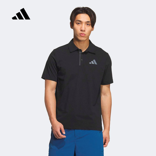 adidas阿迪达斯26夏季男休闲户外运动翻领舒适短袖POLO衫 KD4297