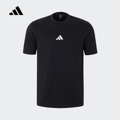 adidas阿迪达斯2025春新款男子棉运动休闲短袖T恤跑步服JY8562