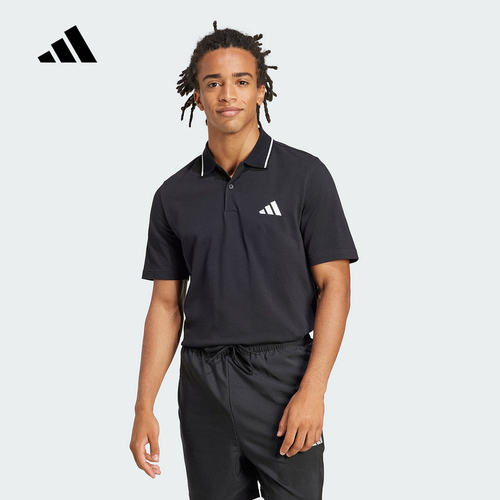 adidas阿迪达斯夏季新款男子运动休闲短袖POLO衫透气 JE9023