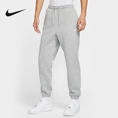 Nike耐克男裤冬季新款运动裤加绒卫裤宽松收口针织长裤FN3809-063