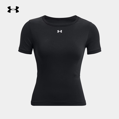 安德玛UA女子Train Seamless健身训练运动短袖T恤-1379149-001