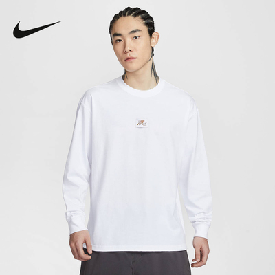 NIKE耐克男子卫衣2026春丘比特刺绣针织衫印花长袖T恤IO9761-100