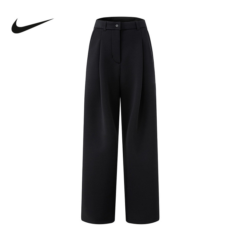 耐克女裤2026春新款宽松直筒裤阔腿裤刺绣小标运动长裤IF0322-010