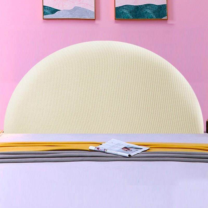 2023新款全包万能凹凸弧形半圆形床头罩老式半圆木头床头套罩半月