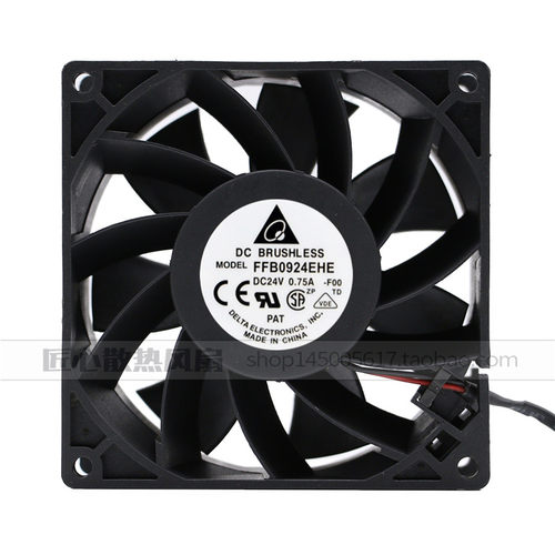 原装台达 FFB0924EHE 24V 0.75A 9038 9CM 三针大风量变频器风扇