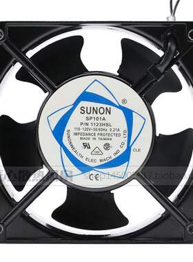 SP100A P/N1123HBL HSL XBL XSL 12CM110-120V建准SUNON 散热风扇