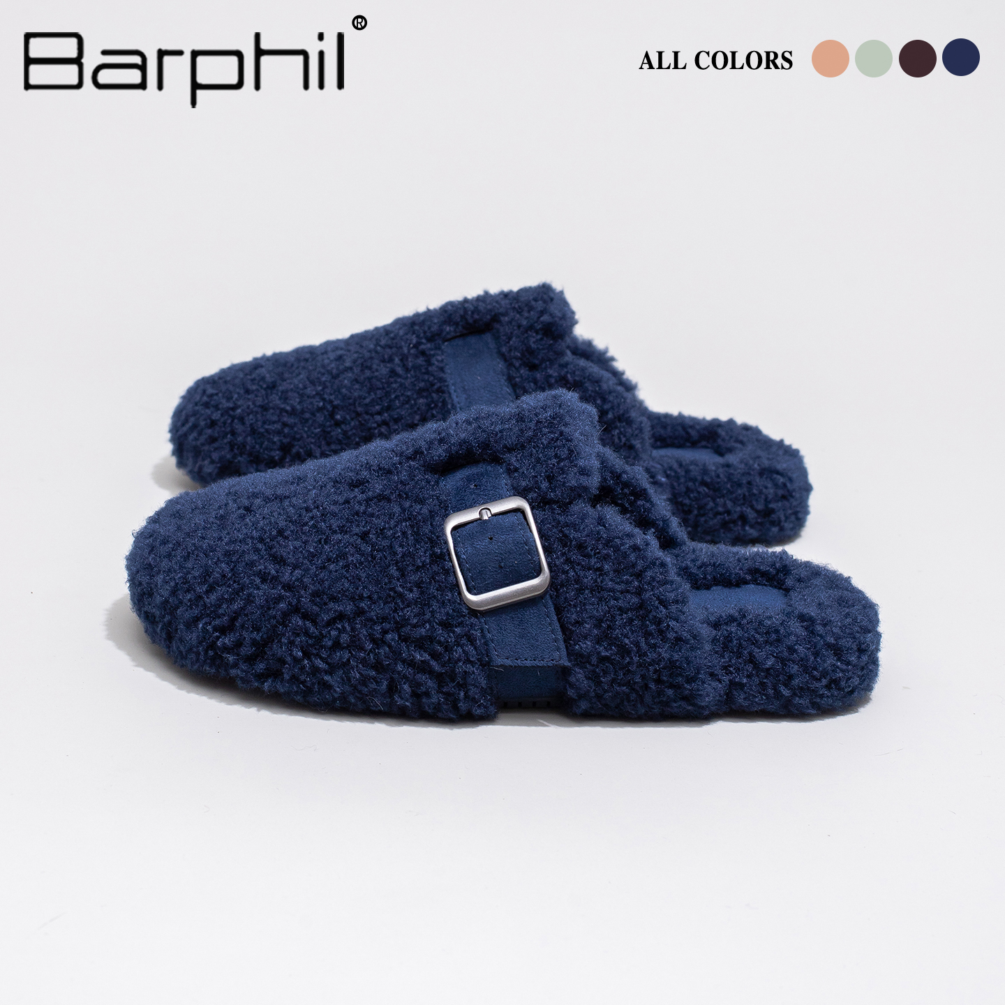 Barphil拖鞋女款室内家居2025秋冬新款保暖棉拖鞋防滑外穿勃肯鞋