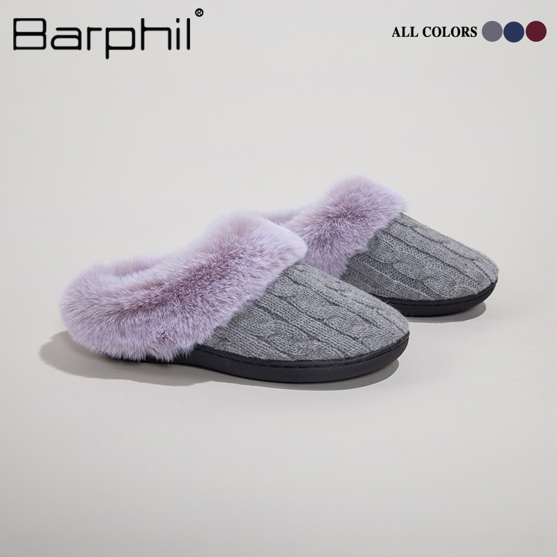 【清仓】Barphil拖鞋室内家居2025秋冬新款保暖棉拖鞋防滑木地板