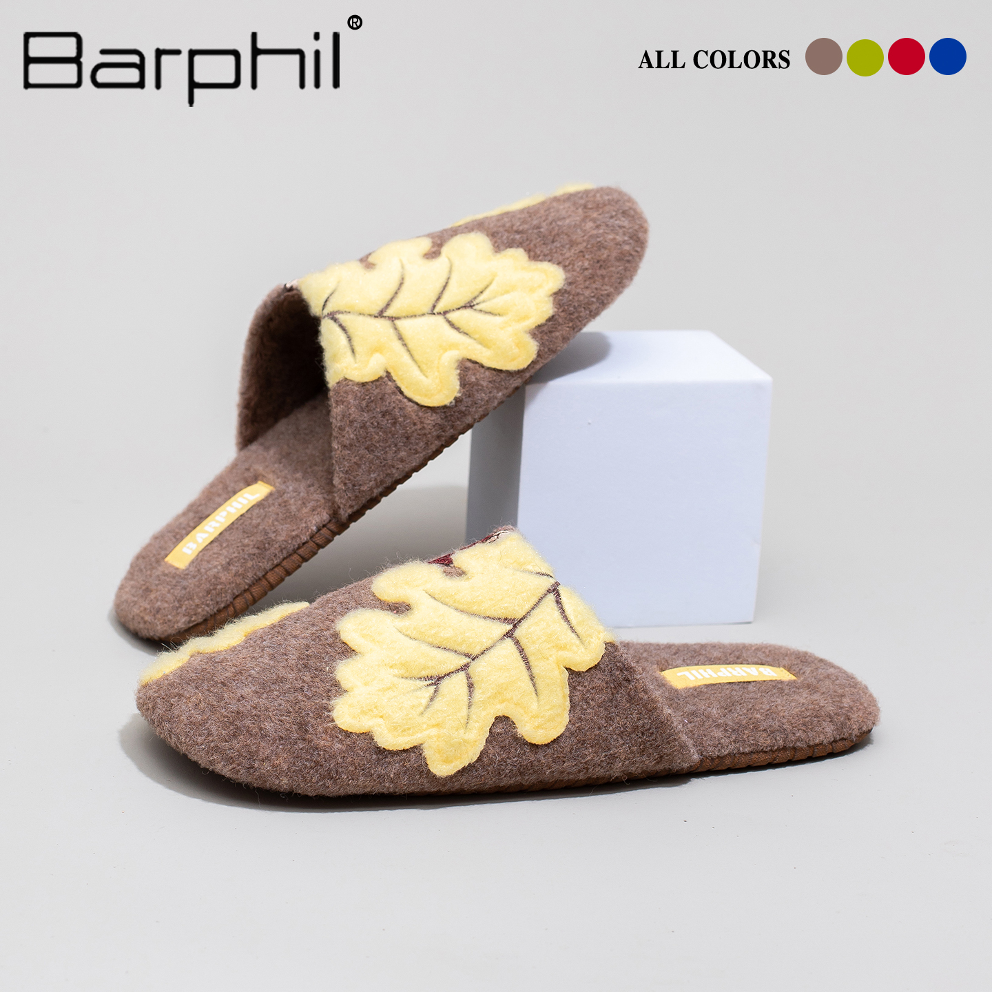 Barphil拖鞋女室内家居2025新款秋冬包头保暖可爱防滑棉拖鞋舒适