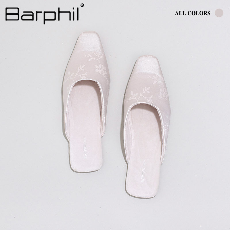 Barphil女2025新款春秋室内居家简约百搭办公室包头拖鞋外穿半拖