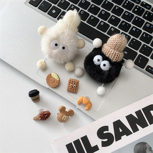 适配网红洞洞鞋配饰diy鞋扣可爱小煤球配件花扣卡鞋花可拆卸装饰