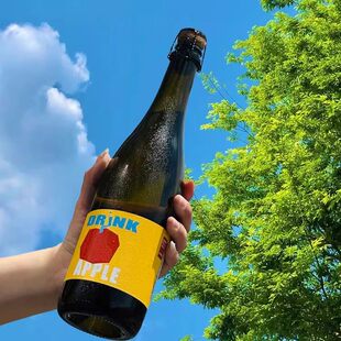 国产红富士苹果酿酒！粉墨苹果酒cider发酵果酒甜型气起泡酒微醺