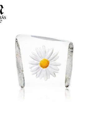 MALERAS向日葵雏菊艺术水晶摆件瑞典太阳花客厅书房卧室玄关装饰