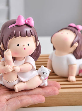妖娆猫瑜伽小妹摆件手办汽车车载桌面装饰礼品生日礼物女生实用走