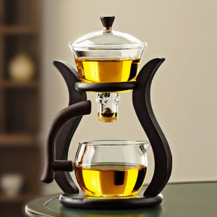 懒人家用泡茶器磁吸茶壶冲泡茶壶感应泡茶 尚言坊玻璃自动茶具套装