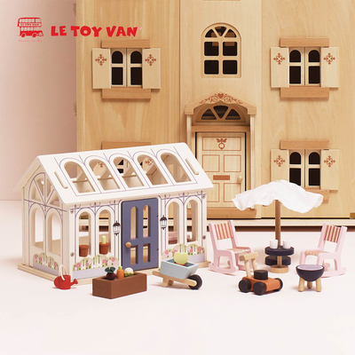 英国le toy van 娃娃屋 玻璃花房扩建组件 过家家玩具亲子玩乐