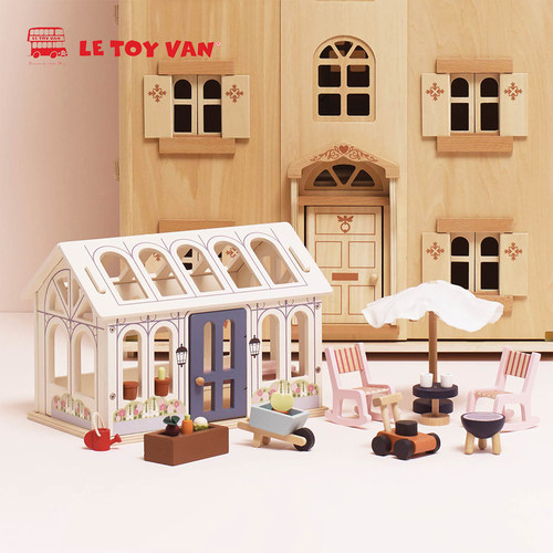 英国le toy van 娃娃屋 玻璃花房扩建组件 过家家玩具亲子玩乐