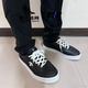 SO323LSN71 DESCENTE迪桑特Vicot黑色男女百搭运动休闲鞋 板鞋 BLK0