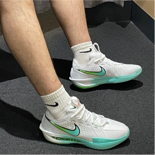 DV2918 Nike耐克 3白绿男子减震耐磨回弹实战篮球鞋 Cut 107 G.T.