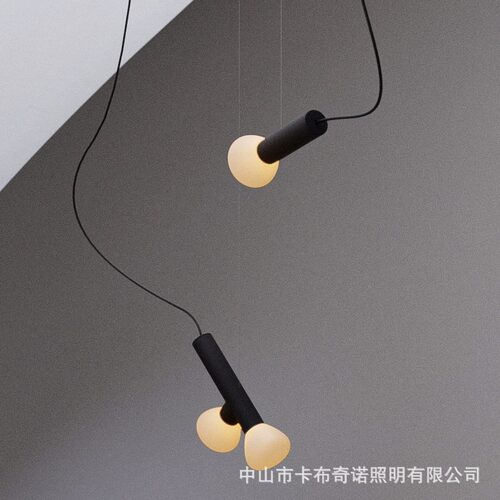 简约现代楼梯间长线吊灯北欧设计师床头灯创意橱窗吧台玻璃小吊灯