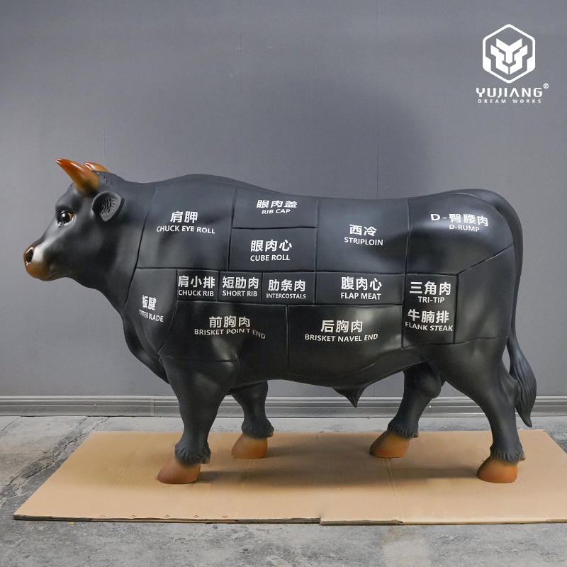 仿真日本和牛模型安格斯牛雕塑