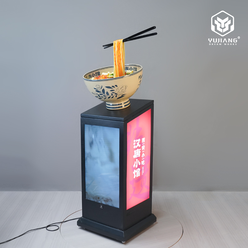 仿真油泼面模型灯箱升降雕塑