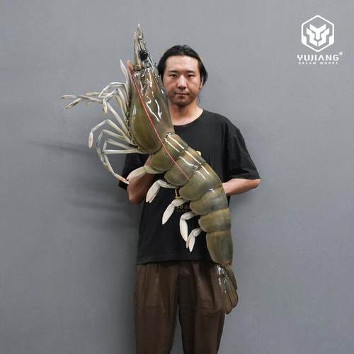 仿真南美大虾雕塑模型门头装饰