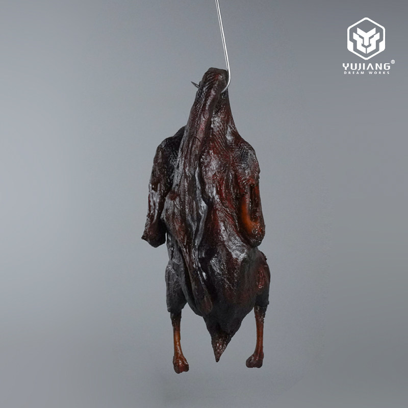 仿真手撕酱板鸭卤味熟食模型定制