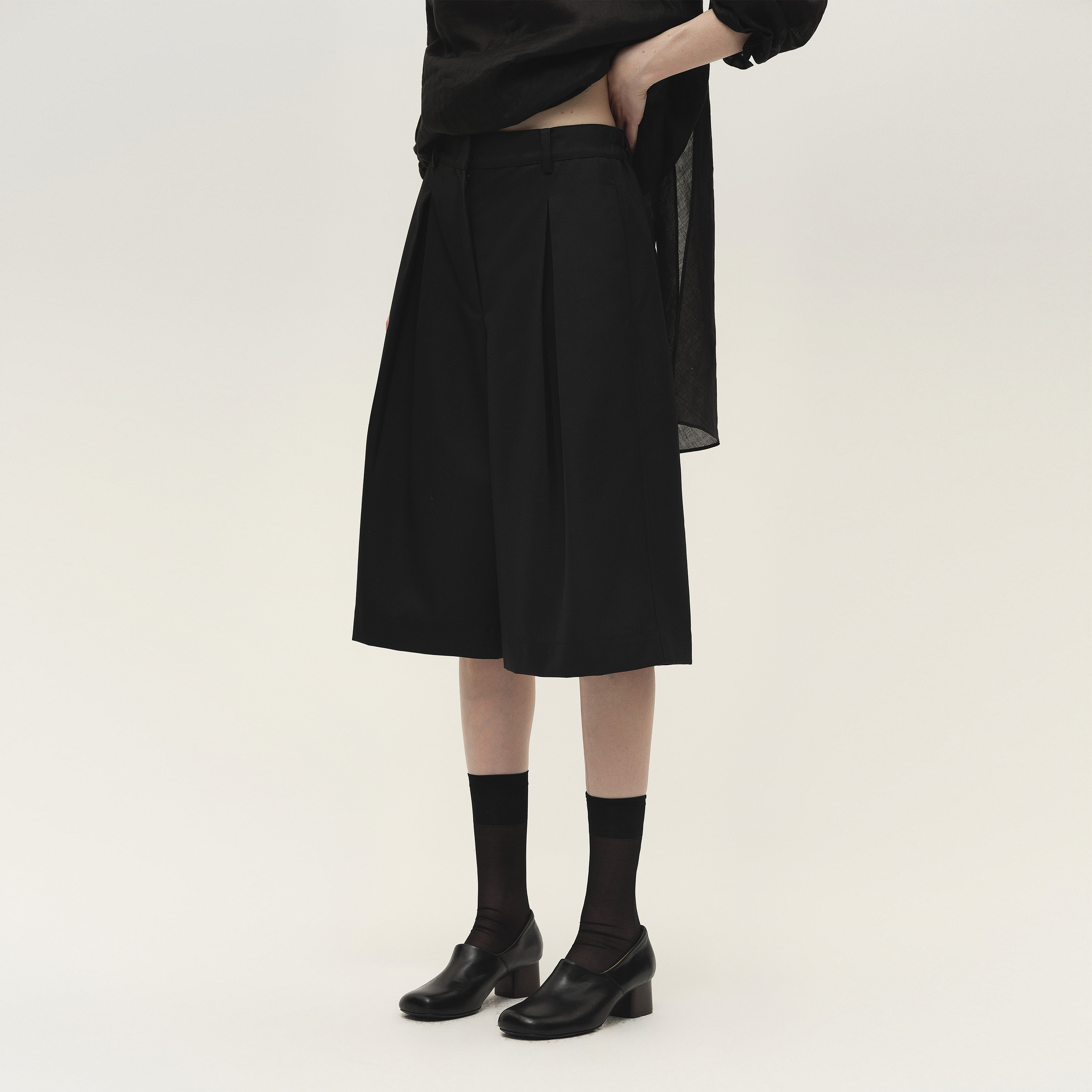 白弓 都市时髦感七分休闲裤女西装裤秋季55683