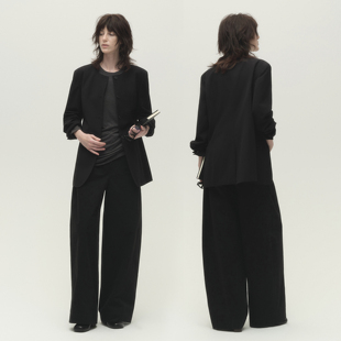 白弓設(shè)計(jì)感經(jīng)典 外套女雅致通勤西服春秋季 香奶奶風(fēng)精致立裁小西裝