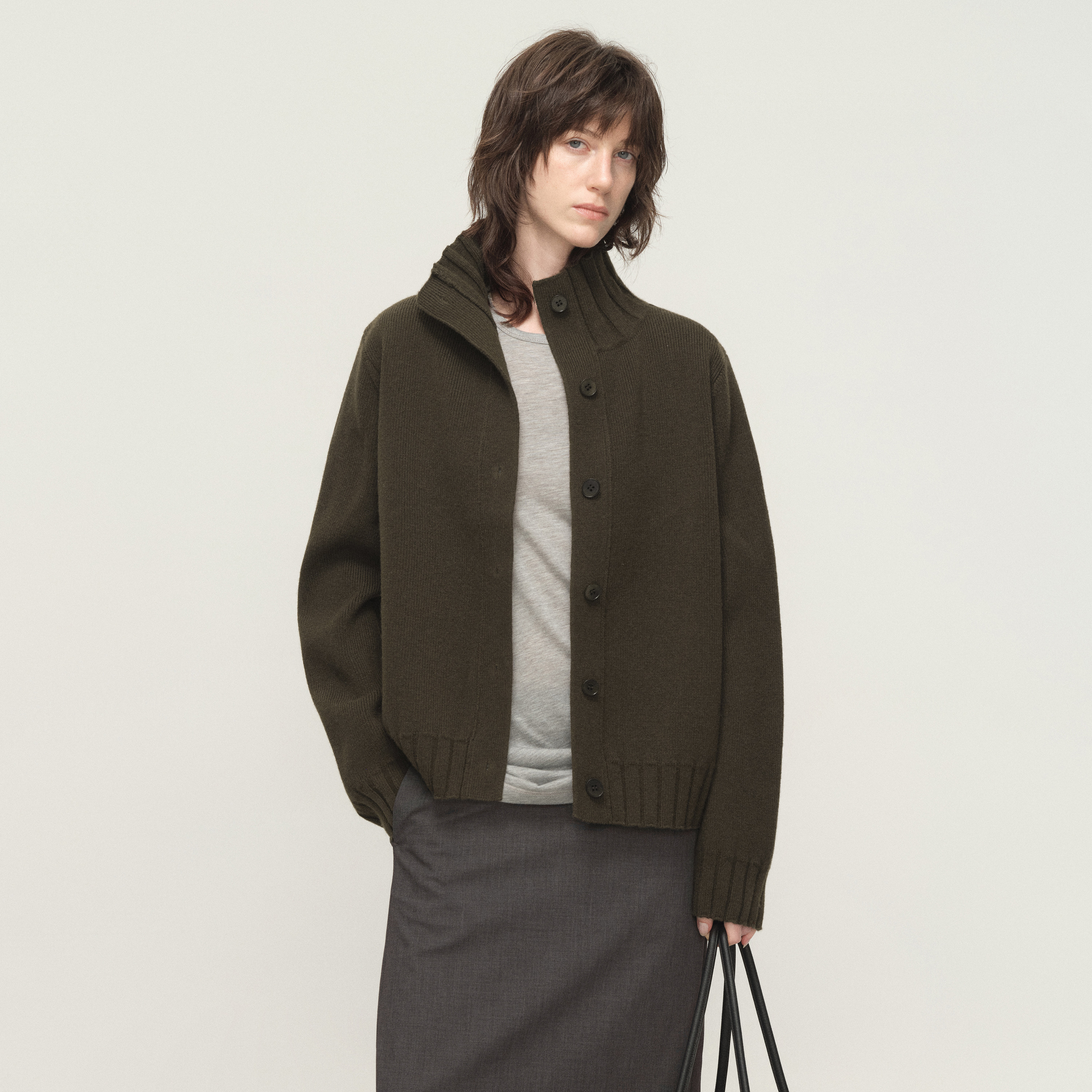 白弓意大利百路华比耶拉特供100%绵羊毛高领长袖毛衣女冬季55332