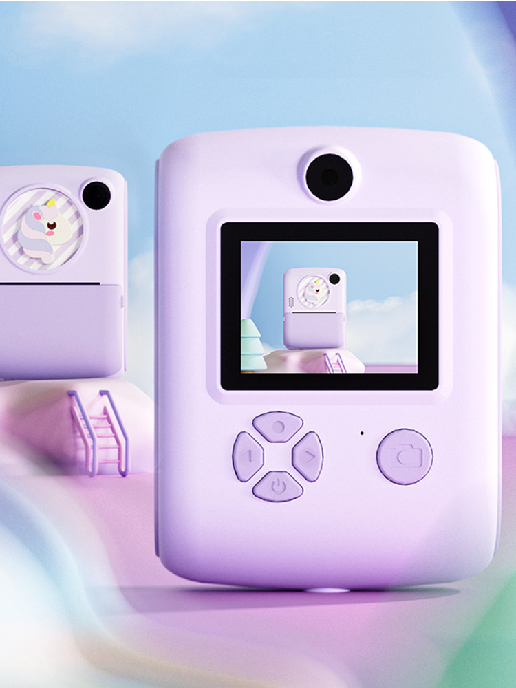 어린이용 장난감 카메라는 사진을 찍고 고화질 디지털 캠퍼스를 인쇄할 수 있습니다. 폴라로이드 중학교 여아 선물