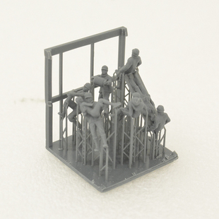 老姚手工坊 Z比例场景模型 救人组 消防人员搬运伤者  1set