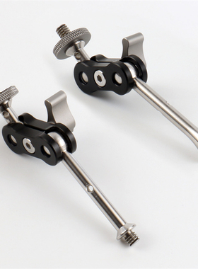 迷你小怪手魔术手臂1/4公母双头万向支架适用OSMO360/GoPro转接头