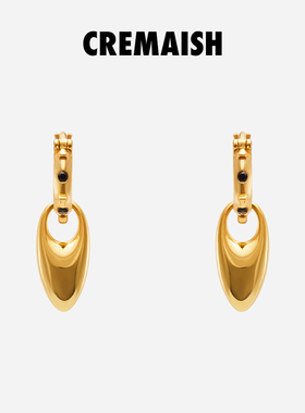 CREMAISH 水滴吊坠耳环 可拆卸耳扣小众设计轻奢百搭耳饰