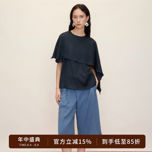 CREMAISH不规则设计宽松显瘦T恤