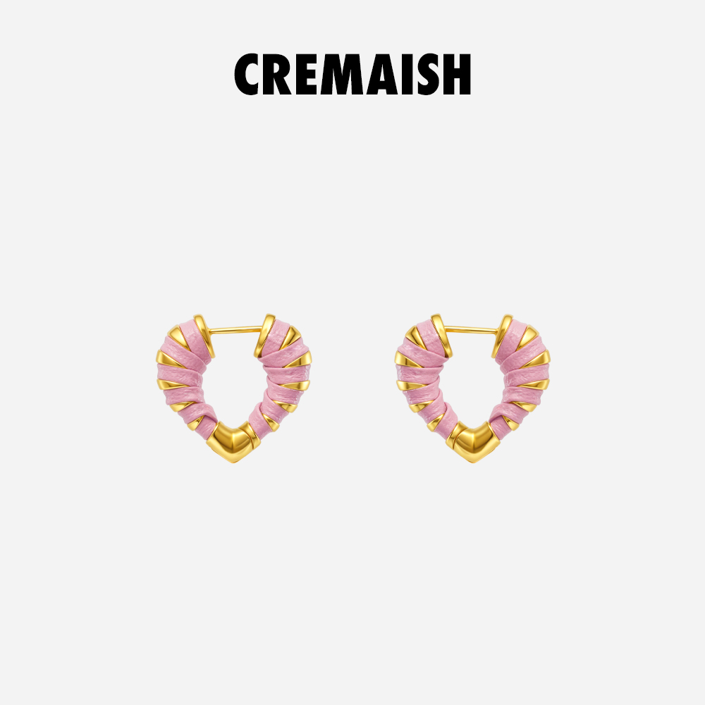 CREMAISH小爱心耳钉耳饰