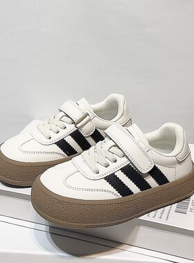 netx inss儿童德训鞋2025春秋新款女童小白鞋休闲真皮男童运动鞋