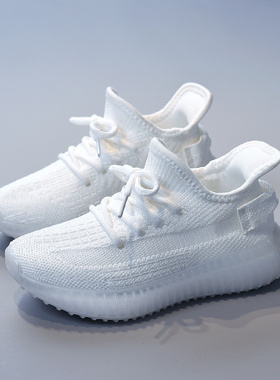 英国Next Alice儿童小白鞋2024夏季款男女童纯白色网面透气椰子鞋