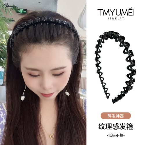 蓬松纹理感梅花波浪发箍碎发神器
