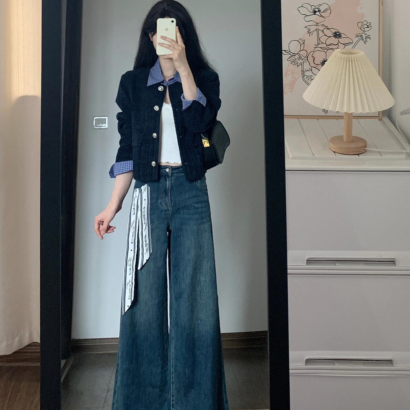 韩系假两件拼接翻领小香风外套女秋季新款宽松休闲短款夹克上衣潮,运动服/休闲服装,棒球服,淘宝优惠券,粉丝福利购,淘宝优惠卷