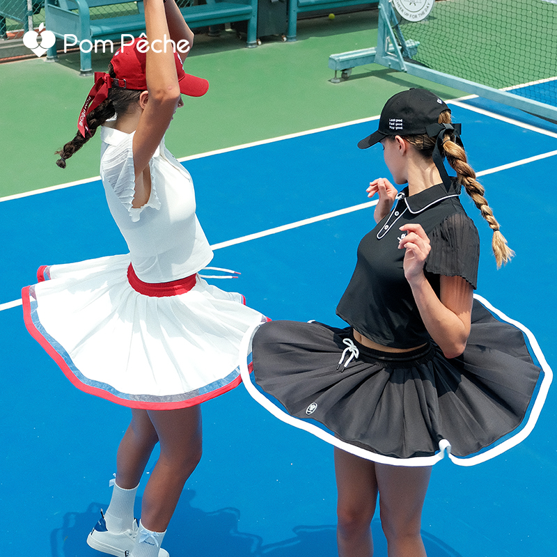 彭派奇女士运动网球裙马拉松裙子