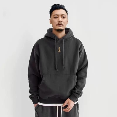 仓树一石2025新款美式连帽卫衣男士春秋加厚春装纯棉高街潮牌外套