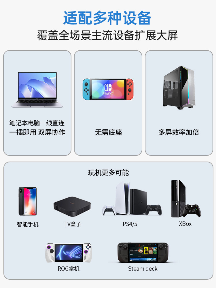 ARZOPA 휴대용 디스플레이 16.1인치 컴퓨터 노트북 확장 화면 144HZ 고색 영역 스위치