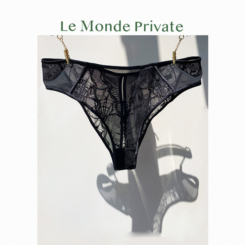LeMondePrivate薄物系列 性感私密柔软透气舒适性感蕾丝三角裤女