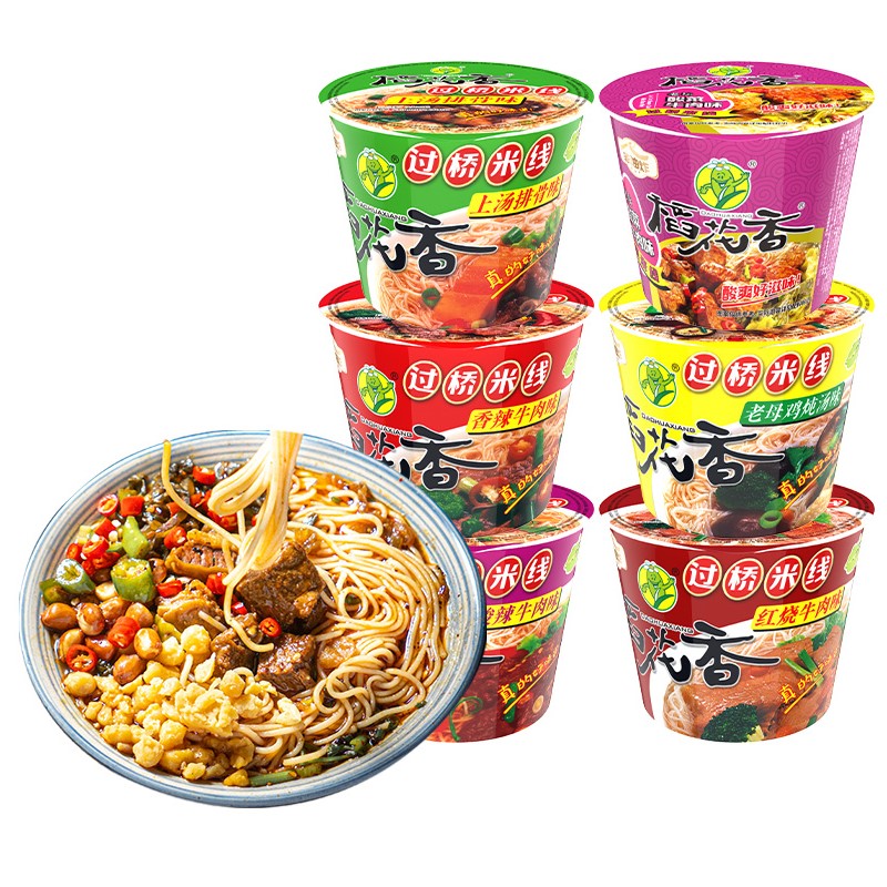 稻花香桶装米线香辣牛肉味