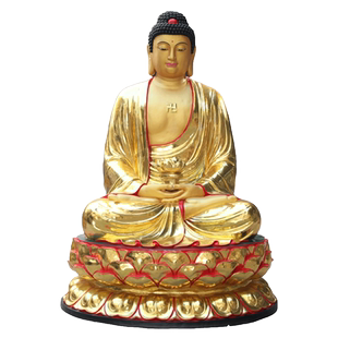 供奉寺庙阿弥陀佛 2米1如来佛祖释迦摩尼佛 贴金树脂玻璃钢三宝佛