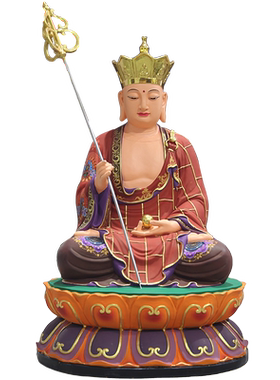 地藏王佛像寺庙树脂带背光