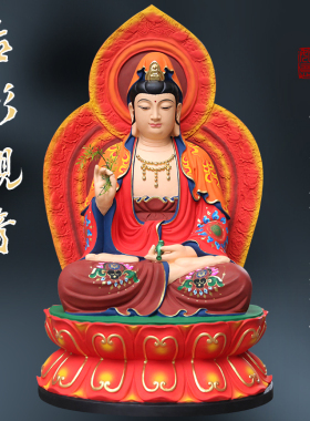 厂家直销树脂1米1带背光观音佛像